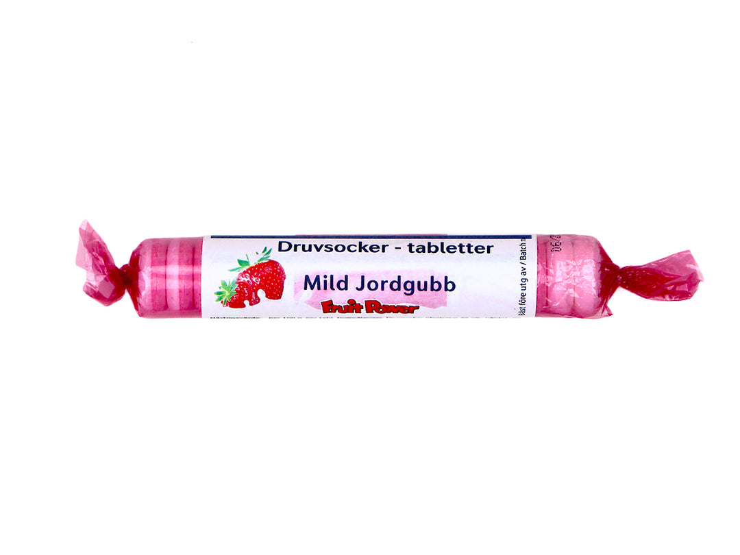 Druvsocker FruitPower Mild jordgubb rulle